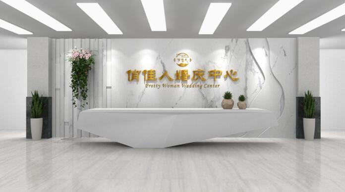 公司前臺背景墻設(shè)計圖片(圖4) 時尚簡約大理石酒店婚慶前臺背景墻設(shè)計