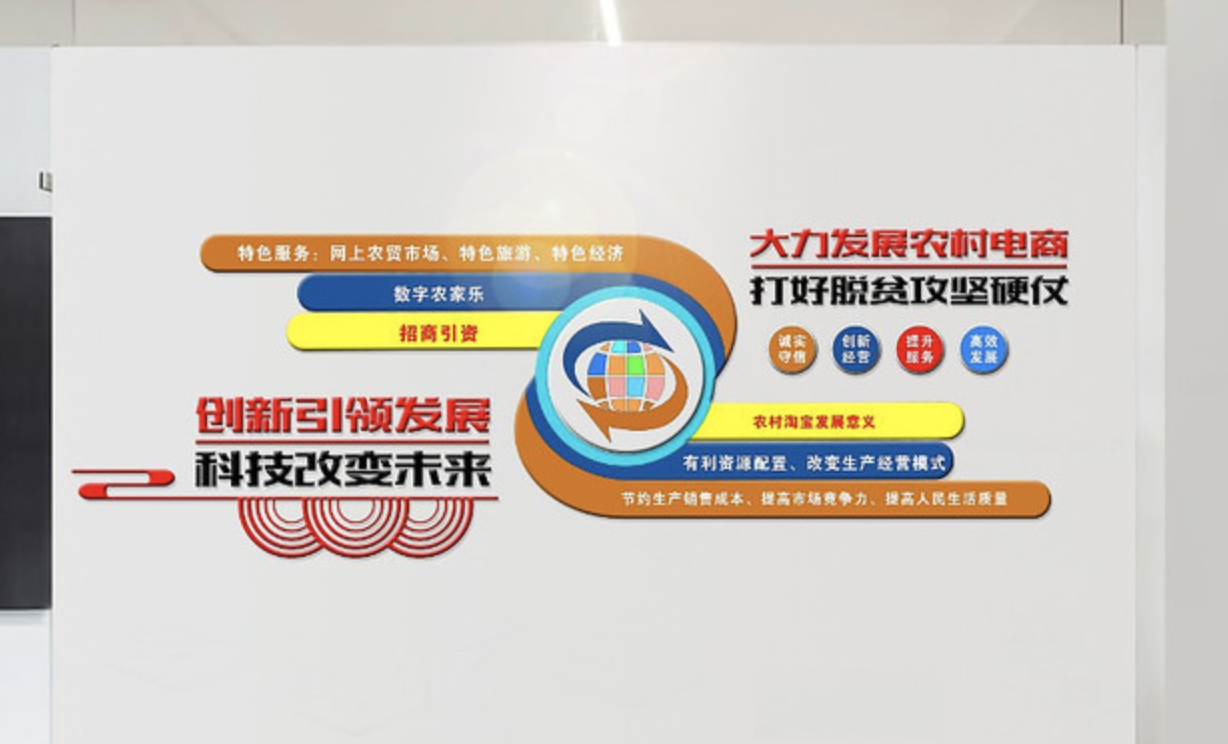 創(chuàng)意農(nóng)村電商宣傳文化墻設(shè)計
